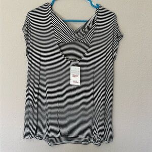 COPY - Black and White Striped Top NWT